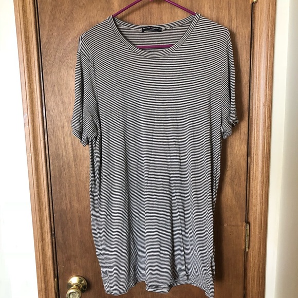 Brandy Melville Tops - Tan & Black Striped Tee